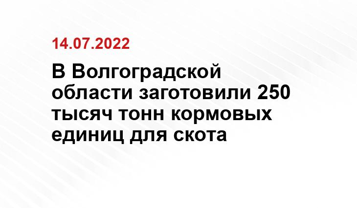 Пресс-служба администрации Волгоградской области 
